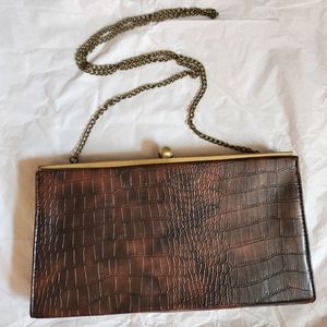 Forever 21 faux snake skin purse